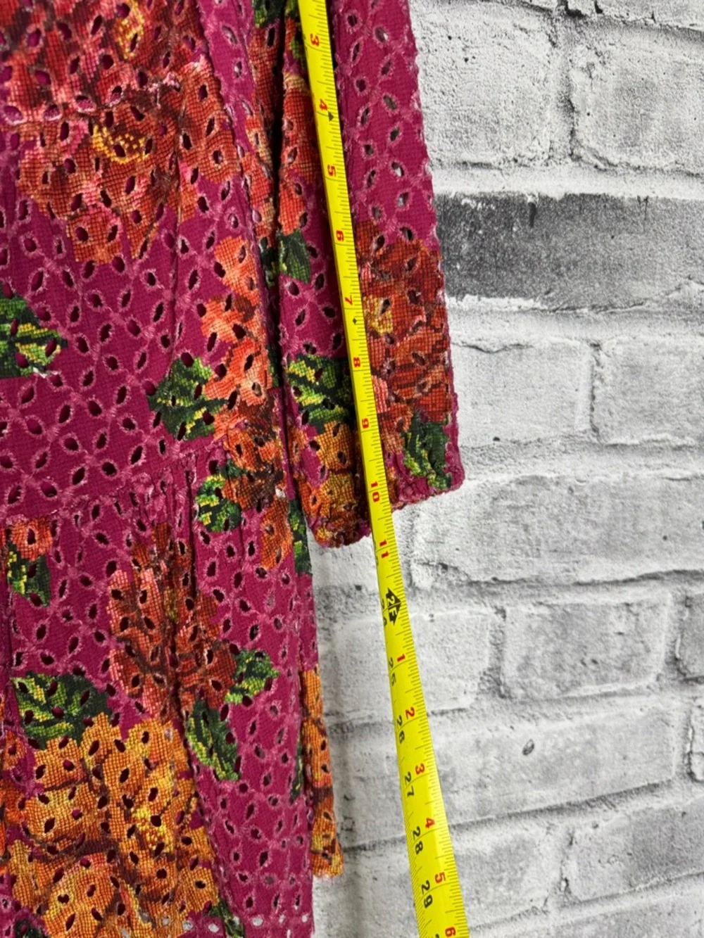 Anthropologie Farm Rio Macaw Crosstitch Embroidered Tunic Dress - Picture 4 of 12
